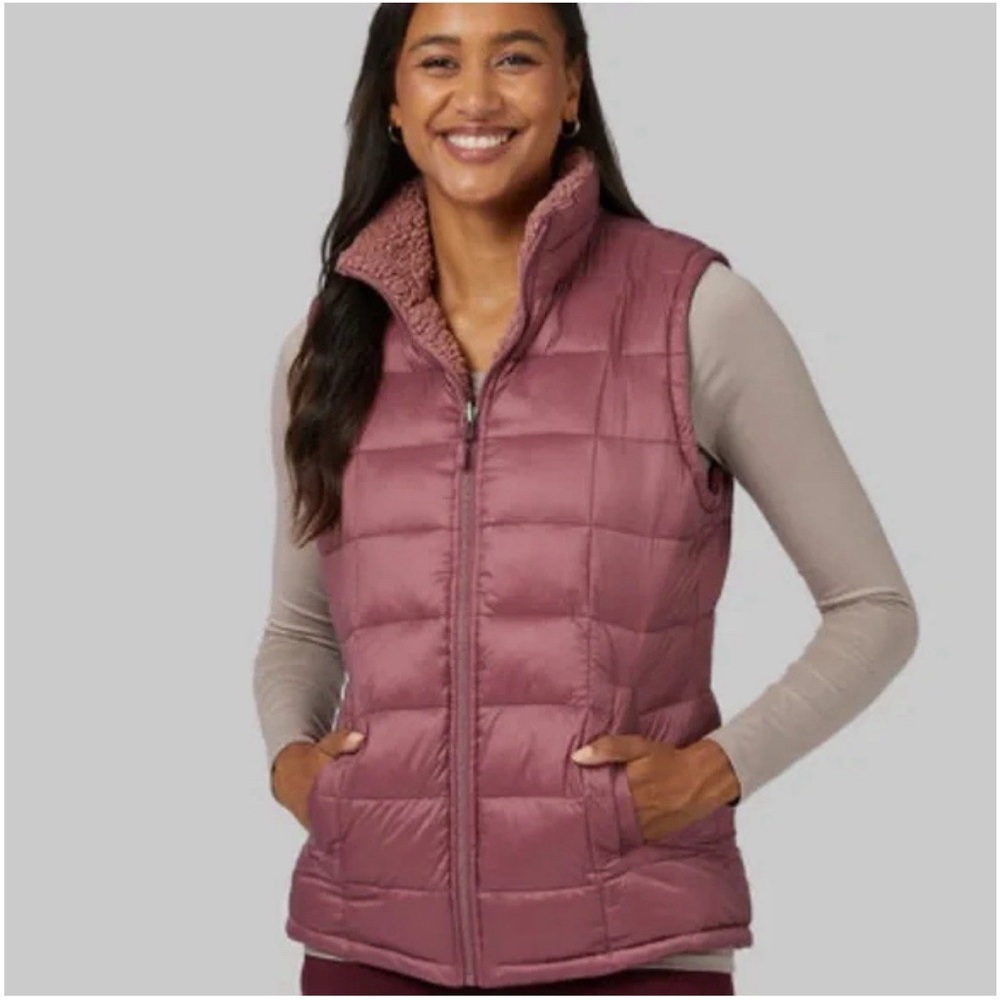 32 Degrees Women's Puffer Vest in Dusty Rose